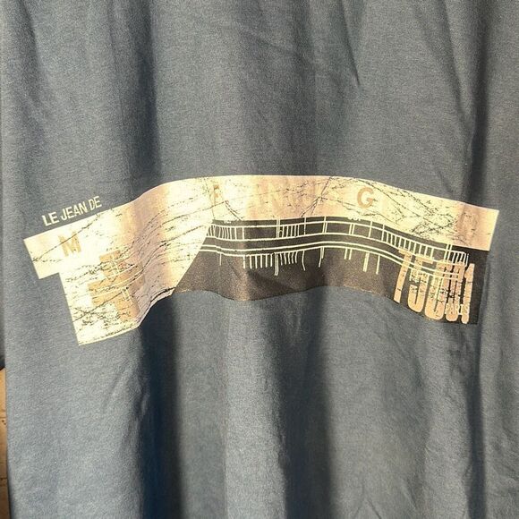 Marithe Francois Girbaud Blue Long Sleeve T Shirt L Large Cotton - Picture 2 of 6